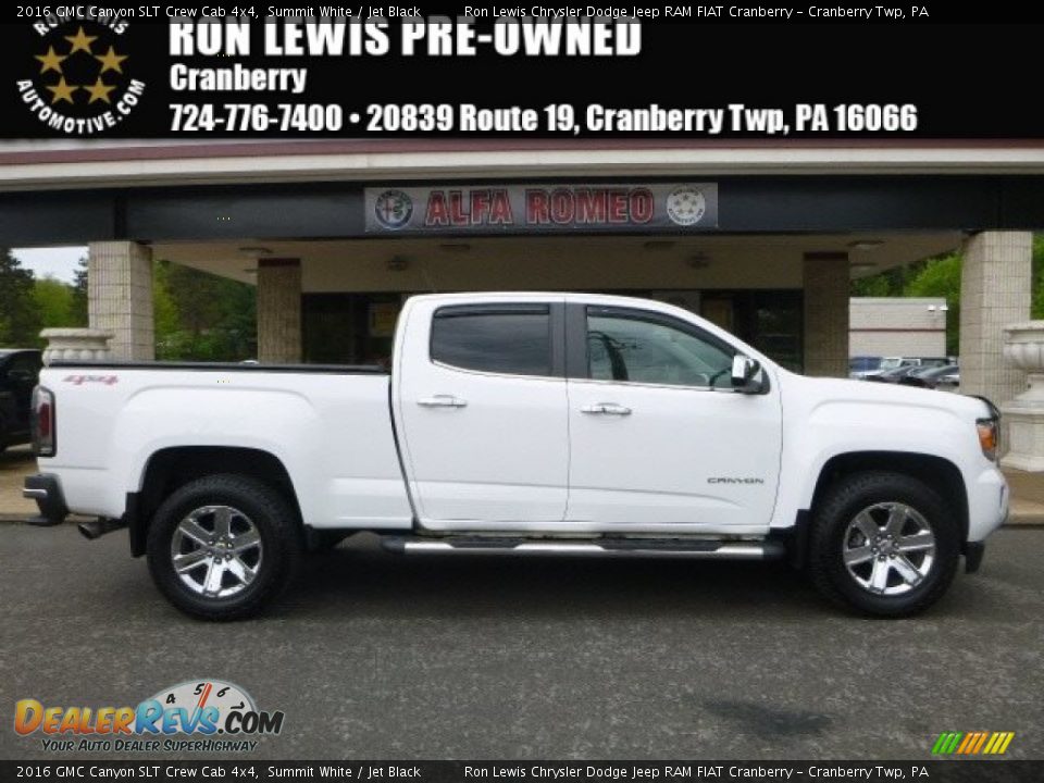 2016 GMC Canyon SLT Crew Cab 4x4 Summit White / Jet Black Photo #1
