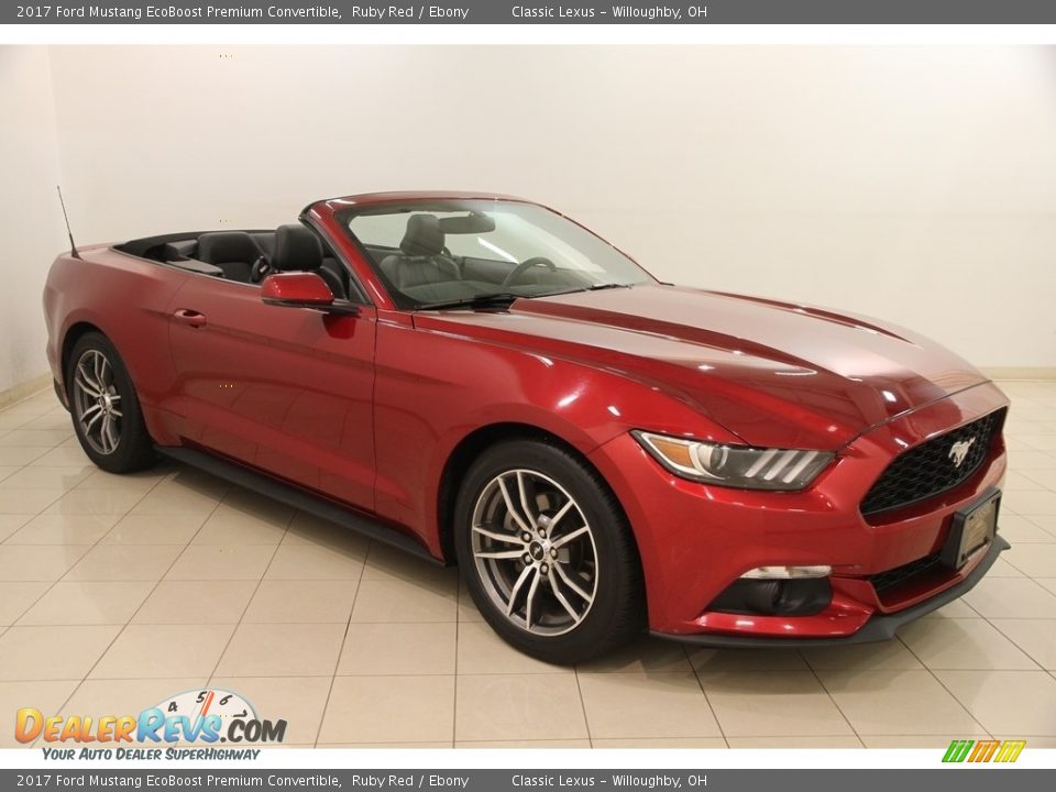 2017 Ford Mustang EcoBoost Premium Convertible Ruby Red / Ebony Photo #1