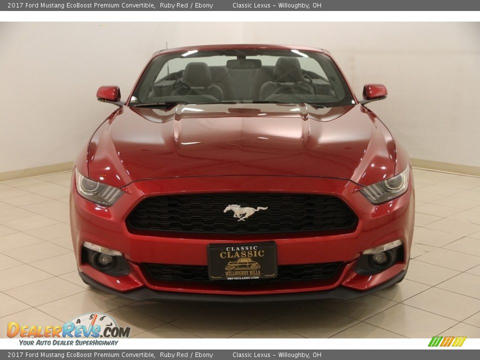 2017 Ford Mustang EcoBoost Premium Convertible Ruby Red / Ebony Photo #3