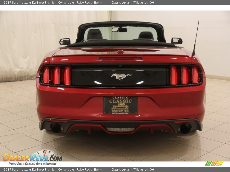 2017 Ford Mustang EcoBoost Premium Convertible Ruby Red / Ebony Photo #19