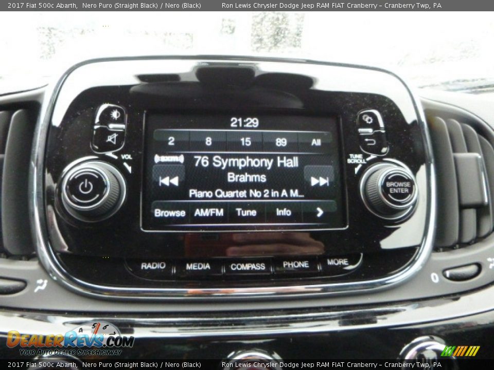 2017 Fiat 500c Abarth Nero Puro (Straight Black) / Nero (Black) Photo #16