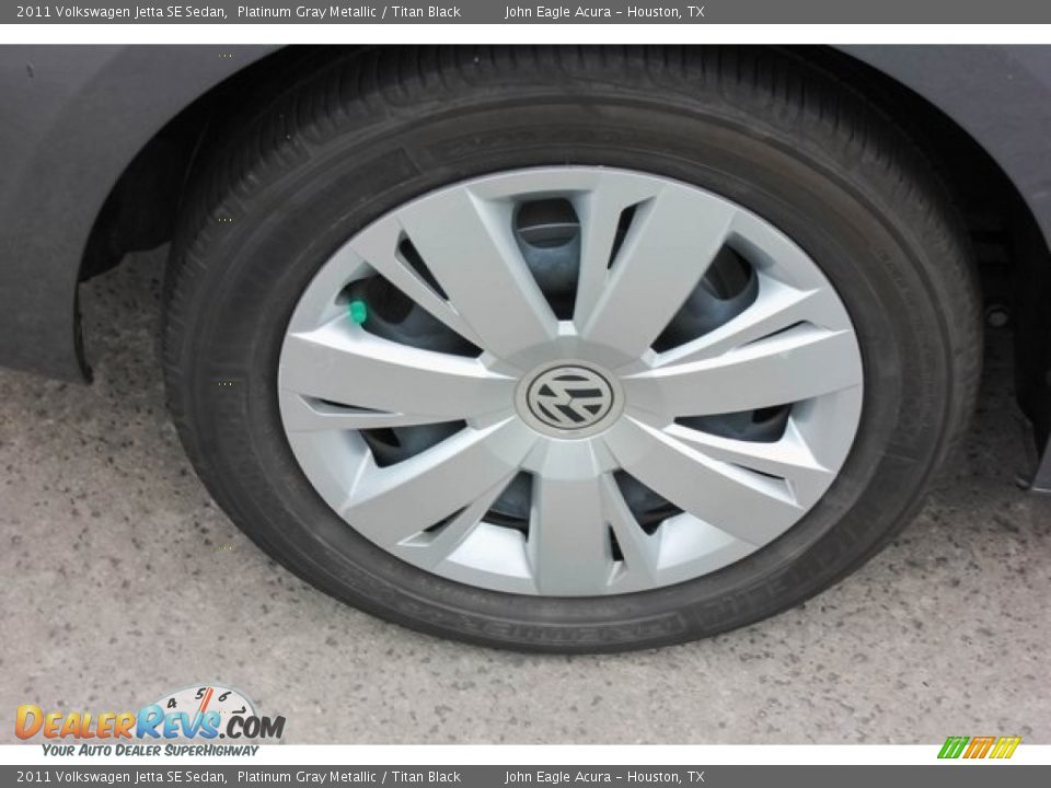 2011 Volkswagen Jetta SE Sedan Platinum Gray Metallic / Titan Black Photo #12