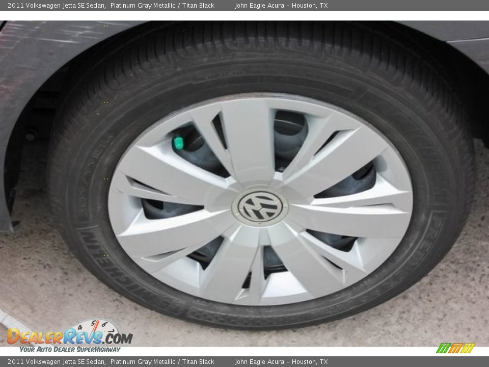 2011 Volkswagen Jetta SE Sedan Platinum Gray Metallic / Titan Black Photo #13