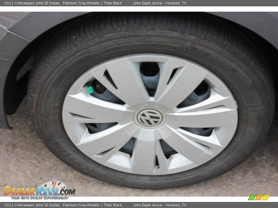 2011 Volkswagen Jetta SE Sedan Platinum Gray Metallic / Titan Black Photo #14