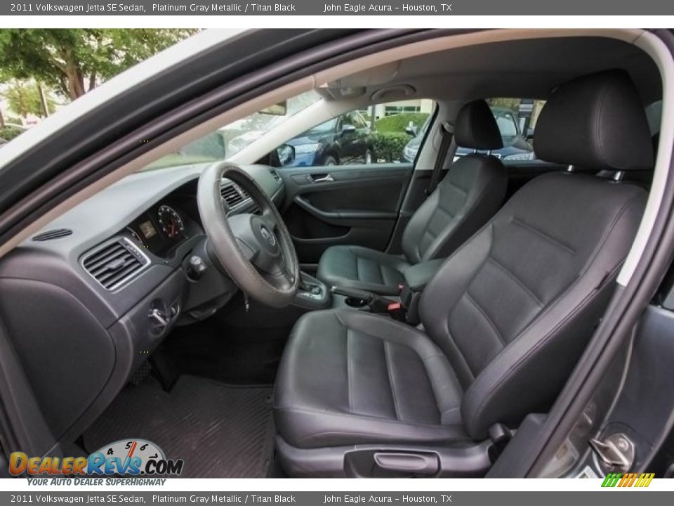 2011 Volkswagen Jetta SE Sedan Platinum Gray Metallic / Titan Black Photo #17