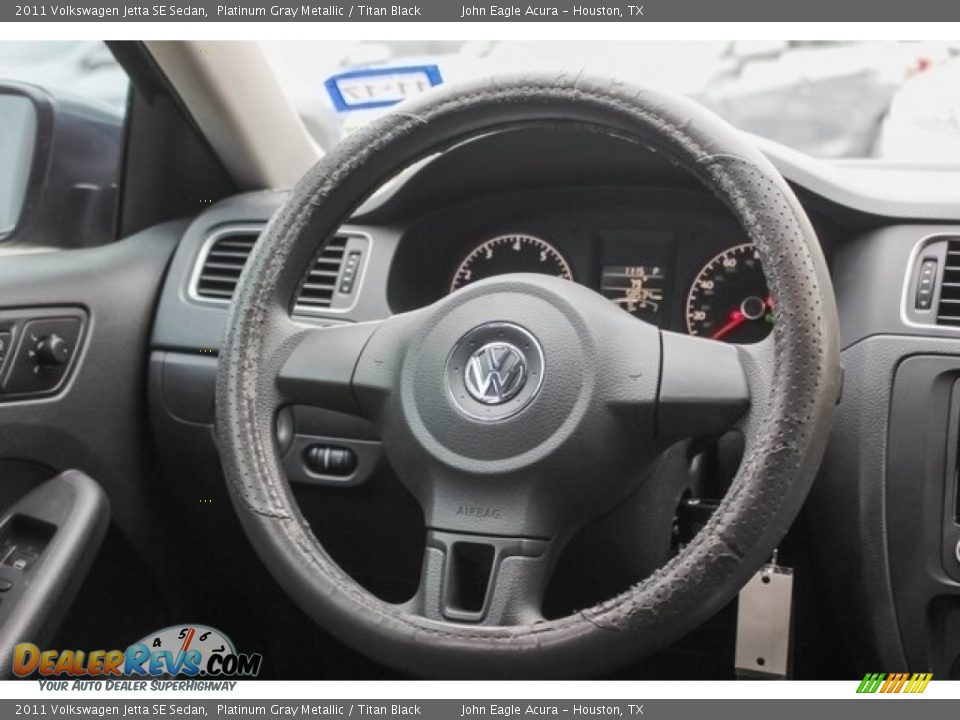 2011 Volkswagen Jetta SE Sedan Platinum Gray Metallic / Titan Black Photo #27