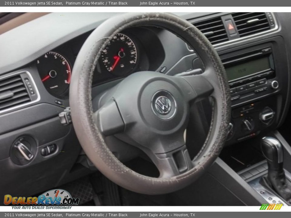 2011 Volkswagen Jetta SE Sedan Platinum Gray Metallic / Titan Black Photo #33