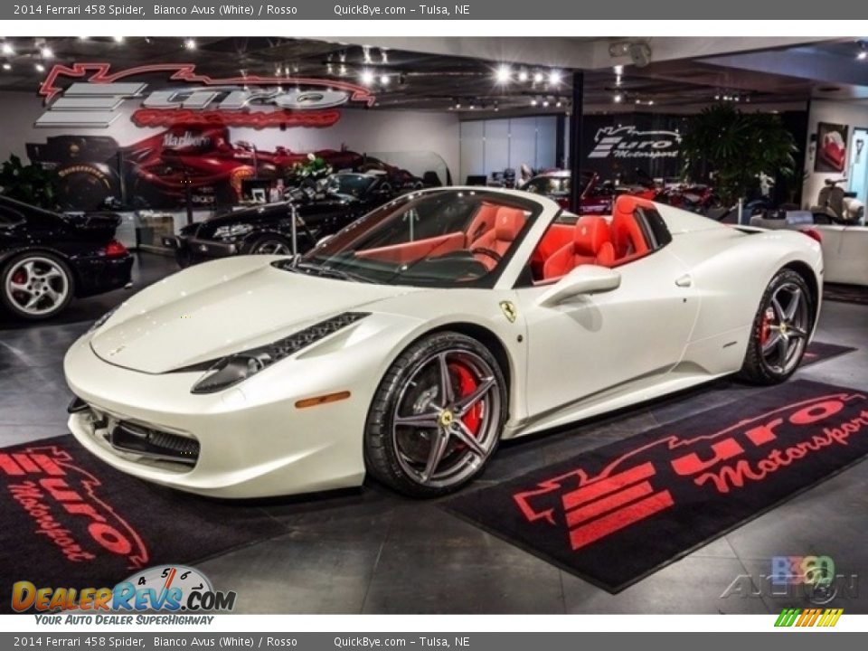 2014 Ferrari 458 Spider Bianco Avus (White) / Rosso Photo #1