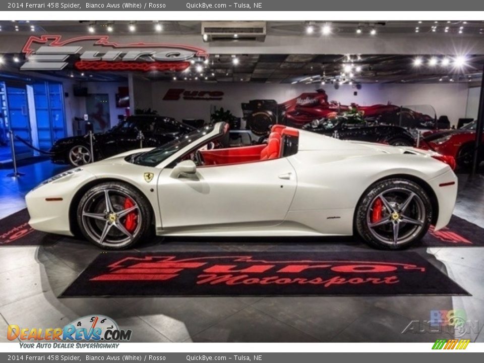 2014 Ferrari 458 Spider Bianco Avus (White) / Rosso Photo #2