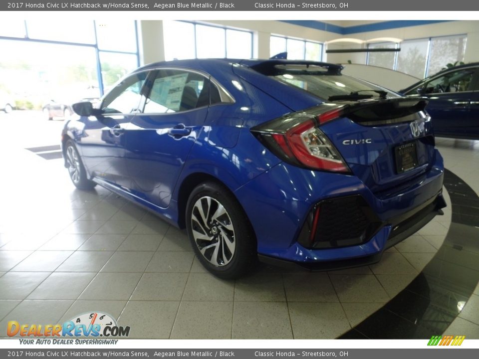 2017 Honda Civic LX Hatchback w/Honda Sense Aegean Blue Metallic / Black Photo #2