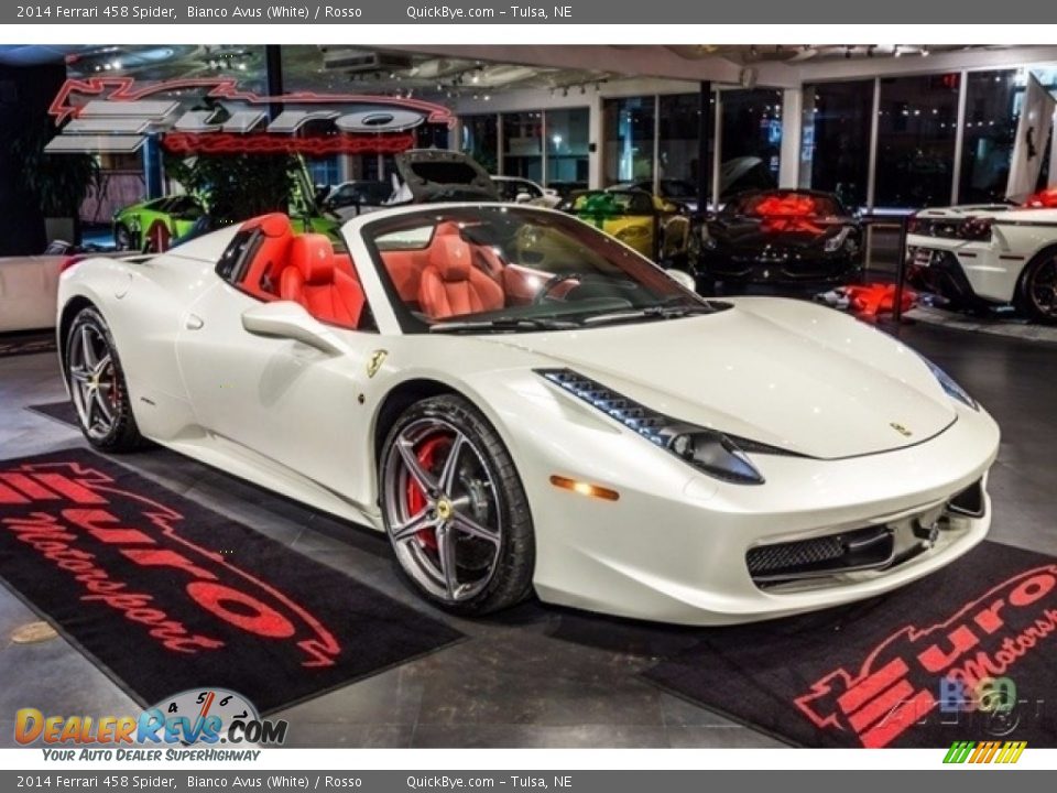 2014 Ferrari 458 Spider Bianco Avus (White) / Rosso Photo #4