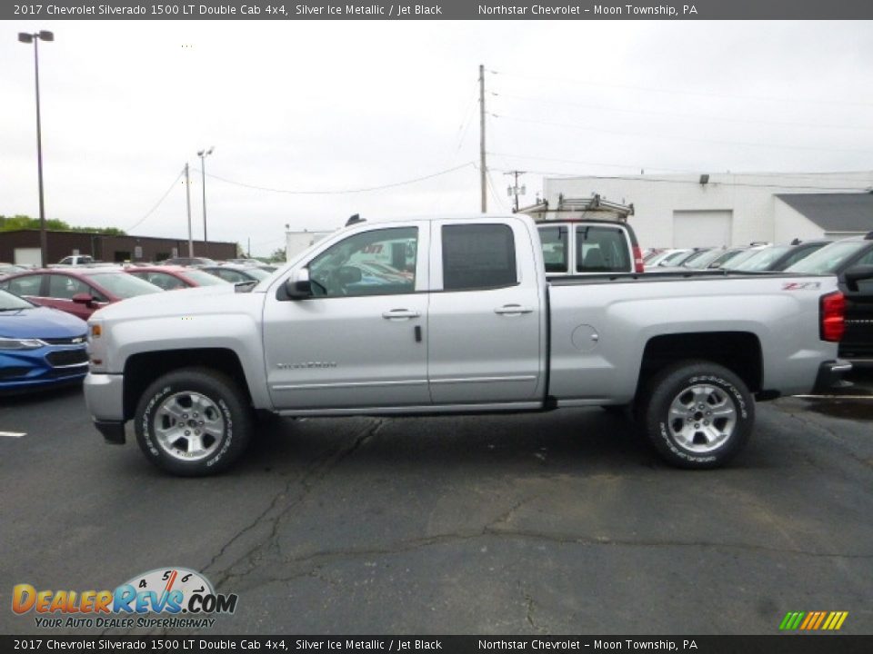 2017 Chevrolet Silverado 1500 LT Double Cab 4x4 Silver Ice Metallic / Jet Black Photo #2