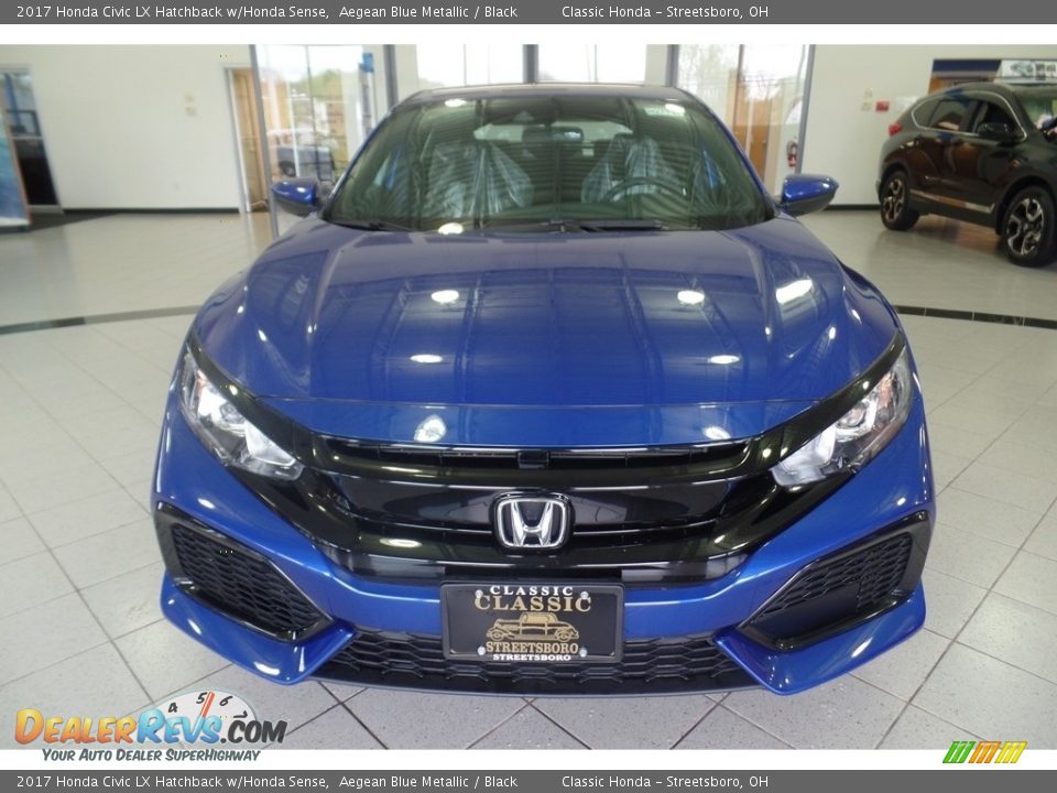 2017 Honda Civic LX Hatchback w/Honda Sense Aegean Blue Metallic / Black Photo #3