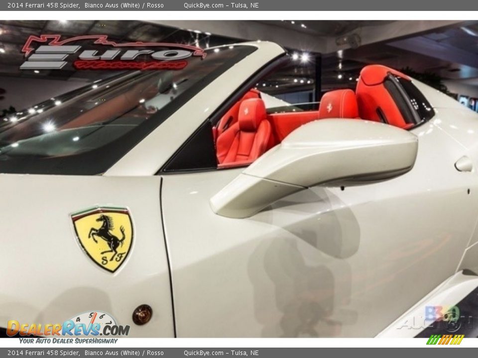 2014 Ferrari 458 Spider Bianco Avus (White) / Rosso Photo #6