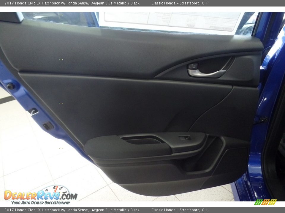 2017 Honda Civic LX Hatchback w/Honda Sense Aegean Blue Metallic / Black Photo #6