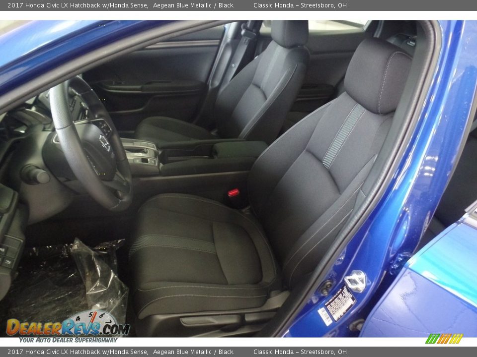 2017 Honda Civic LX Hatchback w/Honda Sense Aegean Blue Metallic / Black Photo #8