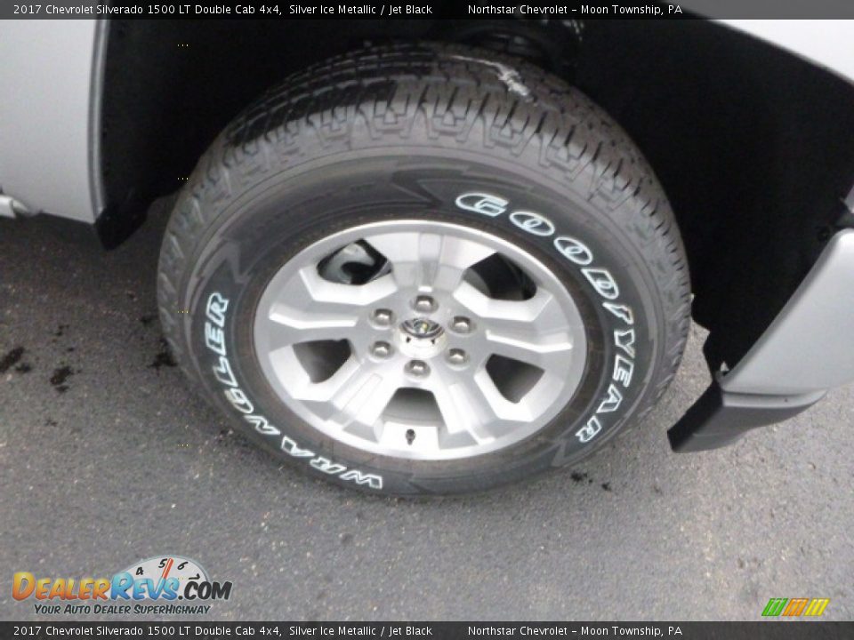 2017 Chevrolet Silverado 1500 LT Double Cab 4x4 Silver Ice Metallic / Jet Black Photo #9