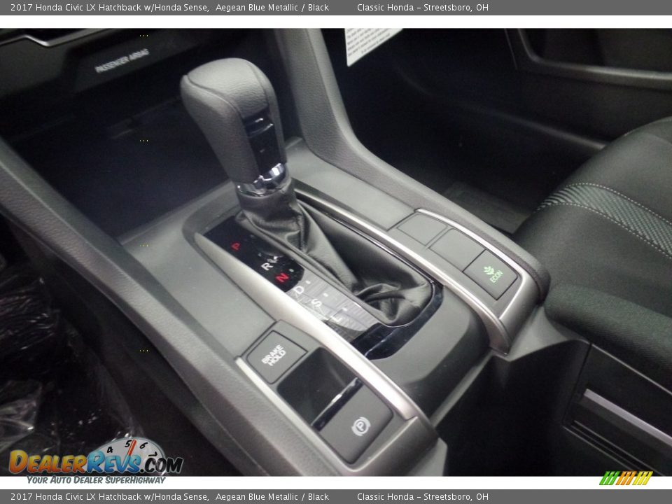 2017 Honda Civic LX Hatchback w/Honda Sense Aegean Blue Metallic / Black Photo #10