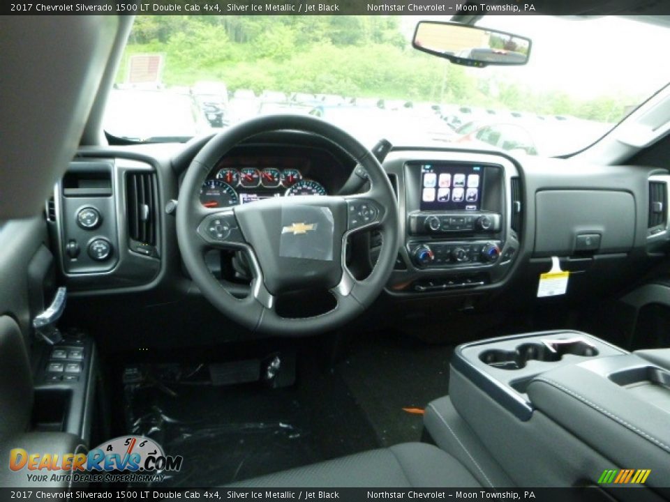 2017 Chevrolet Silverado 1500 LT Double Cab 4x4 Silver Ice Metallic / Jet Black Photo #14