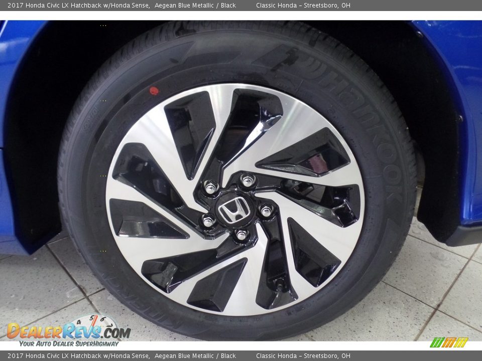 2017 Honda Civic LX Hatchback w/Honda Sense Aegean Blue Metallic / Black Photo #14