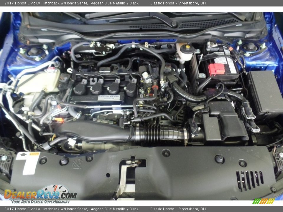 2017 Honda Civic LX Hatchback w/Honda Sense Aegean Blue Metallic / Black Photo #15