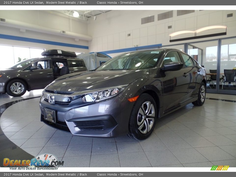 2017 Honda Civic LX Sedan Modern Steel Metallic / Black Photo #1