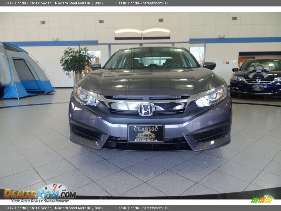 2017 Honda Civic LX Sedan Modern Steel Metallic / Black Photo #2