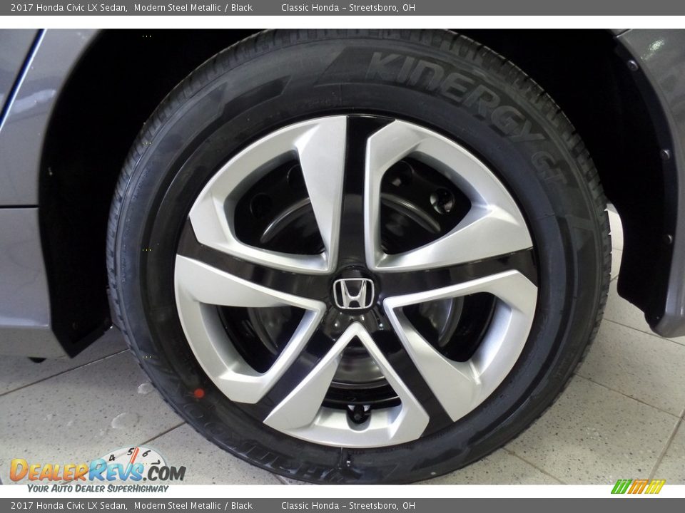 2017 Honda Civic LX Sedan Modern Steel Metallic / Black Photo #8