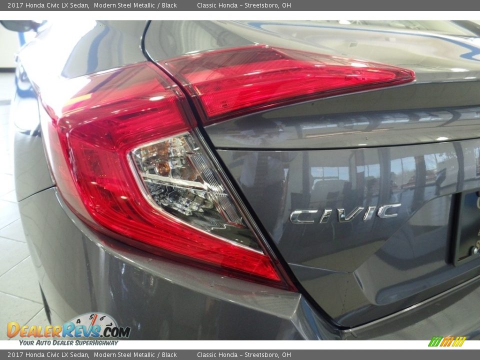 2017 Honda Civic LX Sedan Modern Steel Metallic / Black Photo #9