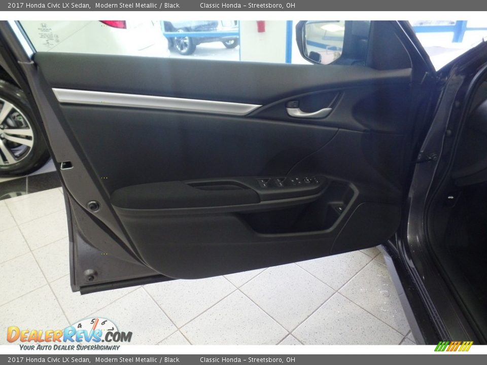 2017 Honda Civic LX Sedan Modern Steel Metallic / Black Photo #11