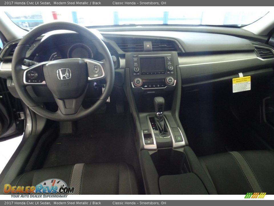 2017 Honda Civic LX Sedan Modern Steel Metallic / Black Photo #13
