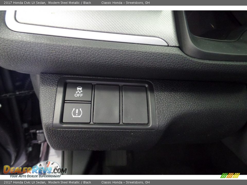 2017 Honda Civic LX Sedan Modern Steel Metallic / Black Photo #15