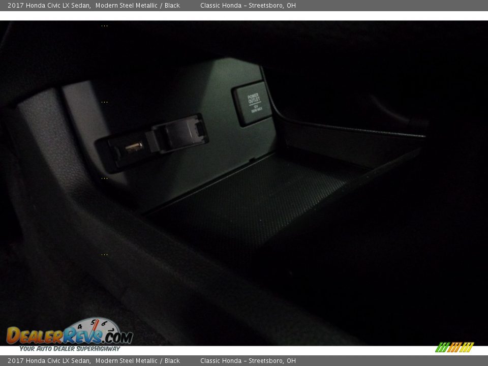 2017 Honda Civic LX Sedan Modern Steel Metallic / Black Photo #17