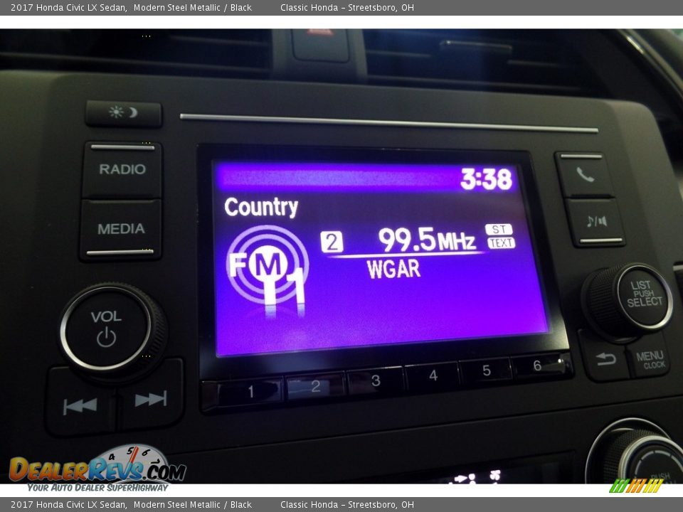 2017 Honda Civic LX Sedan Modern Steel Metallic / Black Photo #22