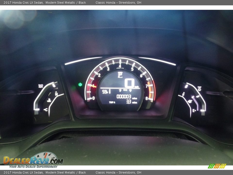 2017 Honda Civic LX Sedan Modern Steel Metallic / Black Photo #24