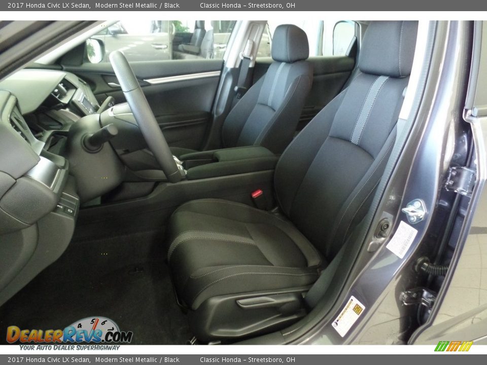 2017 Honda Civic LX Sedan Modern Steel Metallic / Black Photo #25