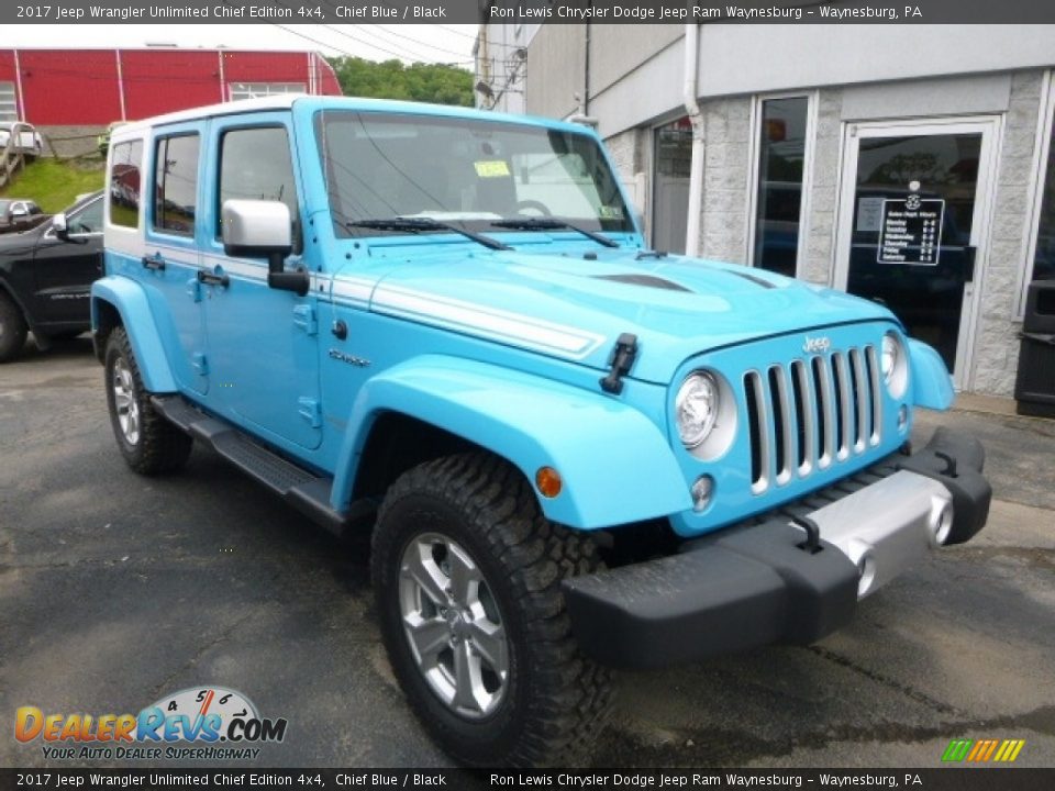 2017 Jeep Wrangler Unlimited Chief Edition 4x4 Chief Blue / Black Photo #11