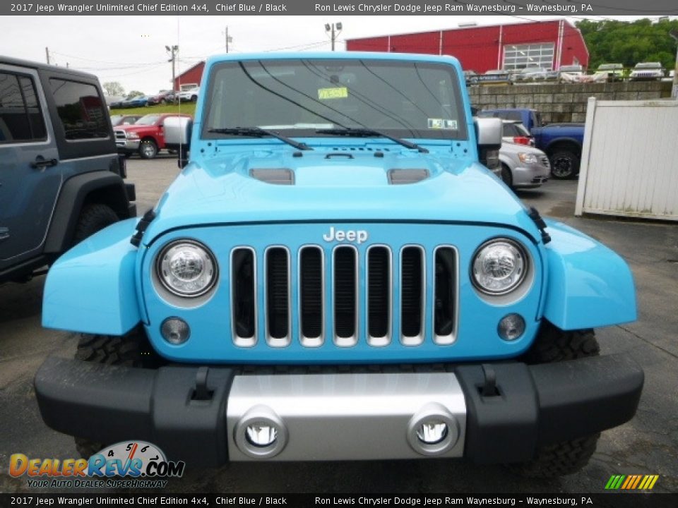 2017 Jeep Wrangler Unlimited Chief Edition 4x4 Chief Blue / Black Photo #12