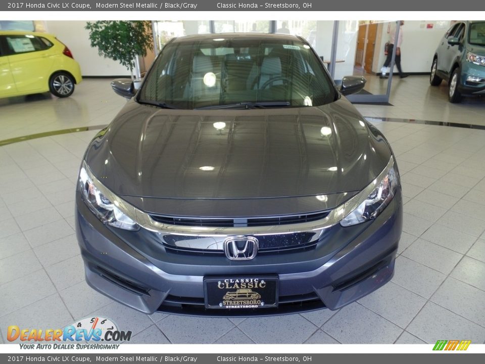 2017 Honda Civic LX Coupe Modern Steel Metallic / Black/Gray Photo #3