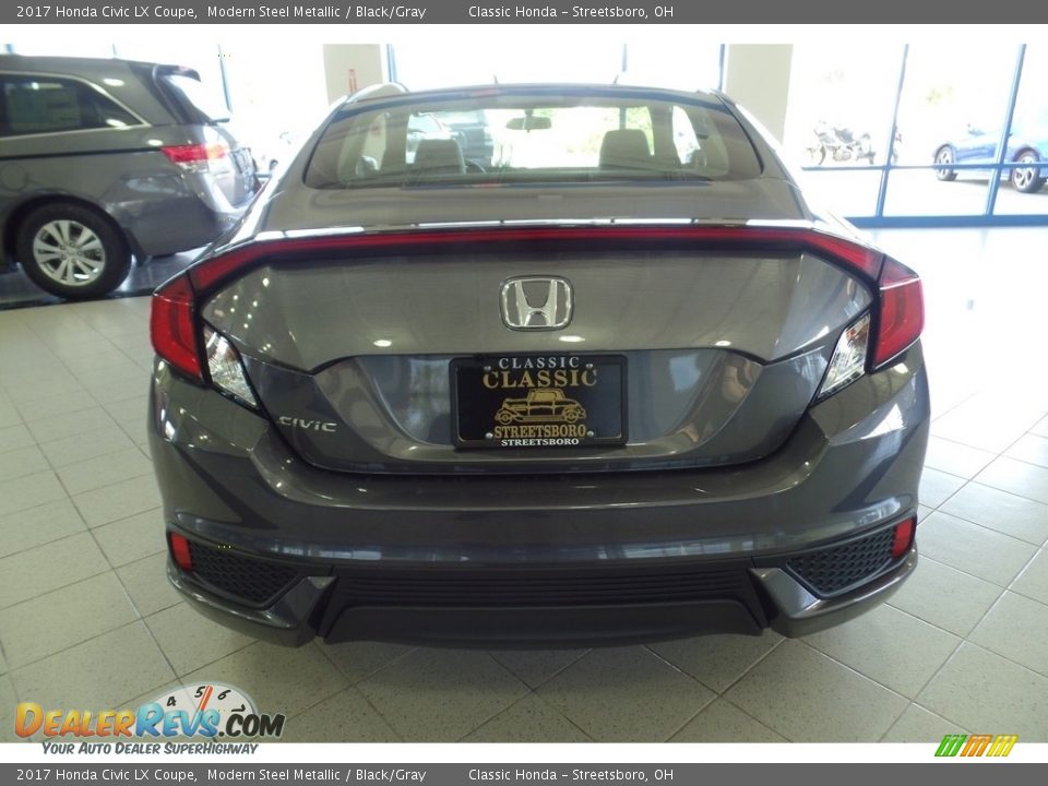 2017 Honda Civic LX Coupe Modern Steel Metallic / Black/Gray Photo #4