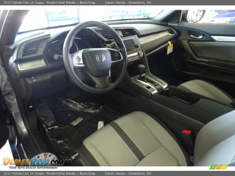2017 Honda Civic LX Coupe Modern Steel Metallic / Black/Gray Photo #5