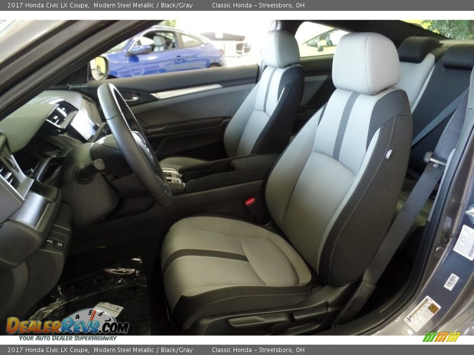 2017 Honda Civic LX Coupe Modern Steel Metallic / Black/Gray Photo #6