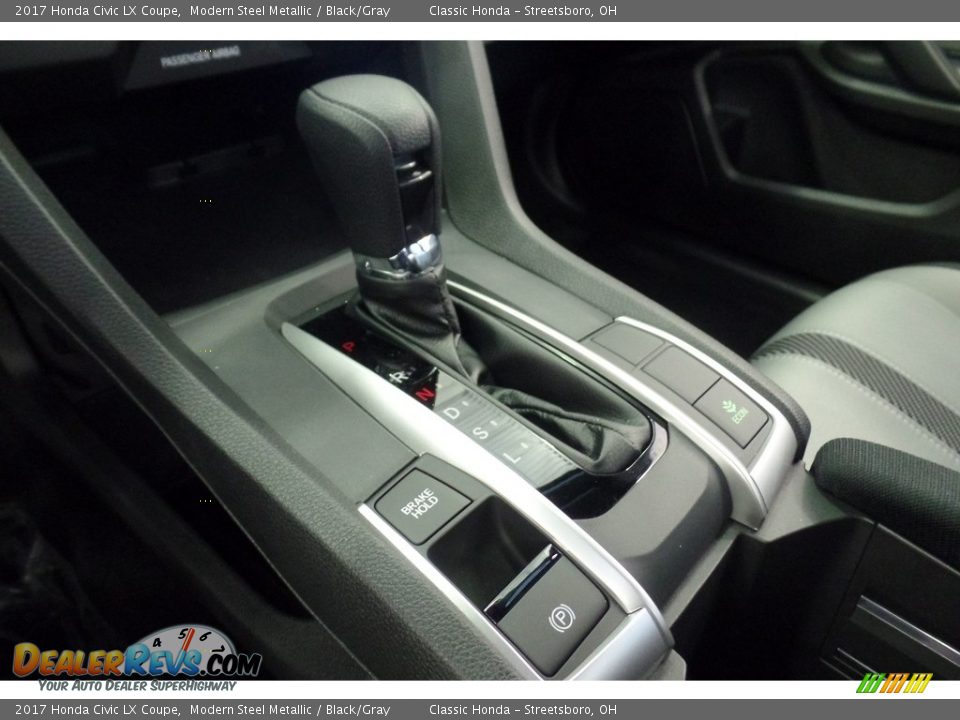 2017 Honda Civic LX Coupe Modern Steel Metallic / Black/Gray Photo #12