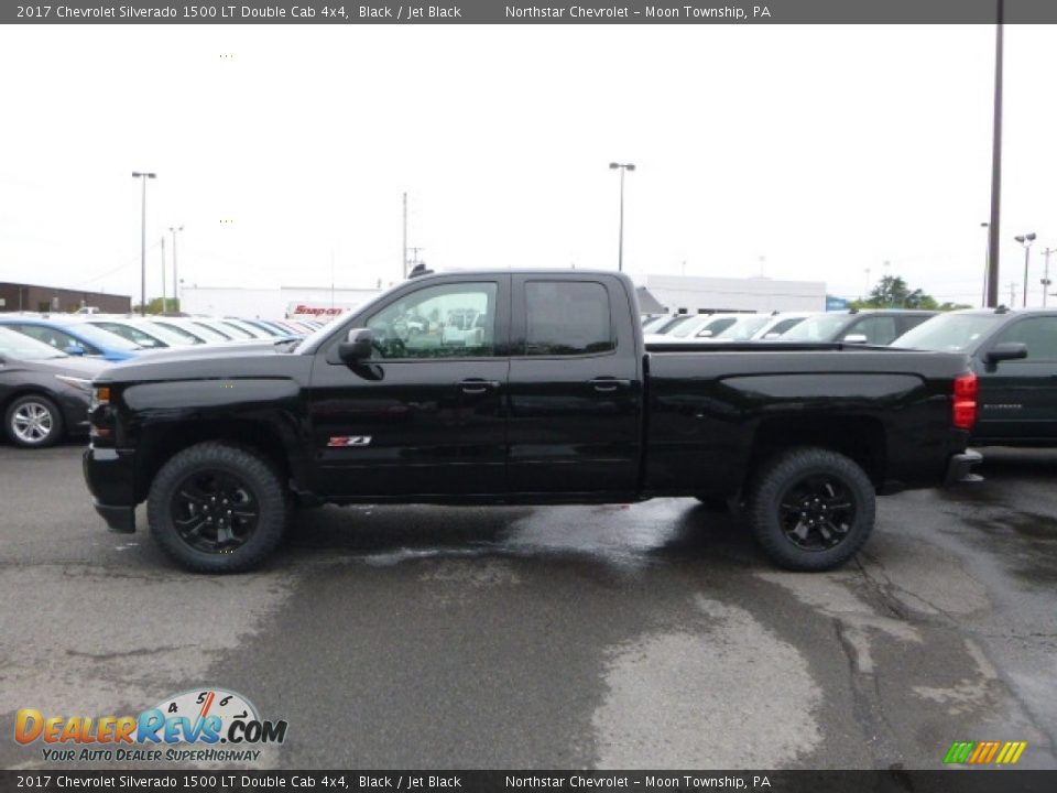 2017 Chevrolet Silverado 1500 LT Double Cab 4x4 Black / Jet Black Photo #2