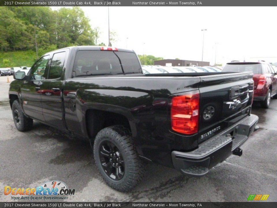 2017 Chevrolet Silverado 1500 LT Double Cab 4x4 Black / Jet Black Photo #3