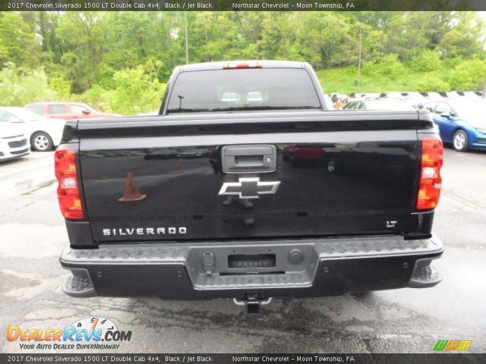 2017 Chevrolet Silverado 1500 LT Double Cab 4x4 Black / Jet Black Photo #4