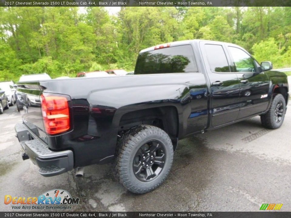 2017 Chevrolet Silverado 1500 LT Double Cab 4x4 Black / Jet Black Photo #5