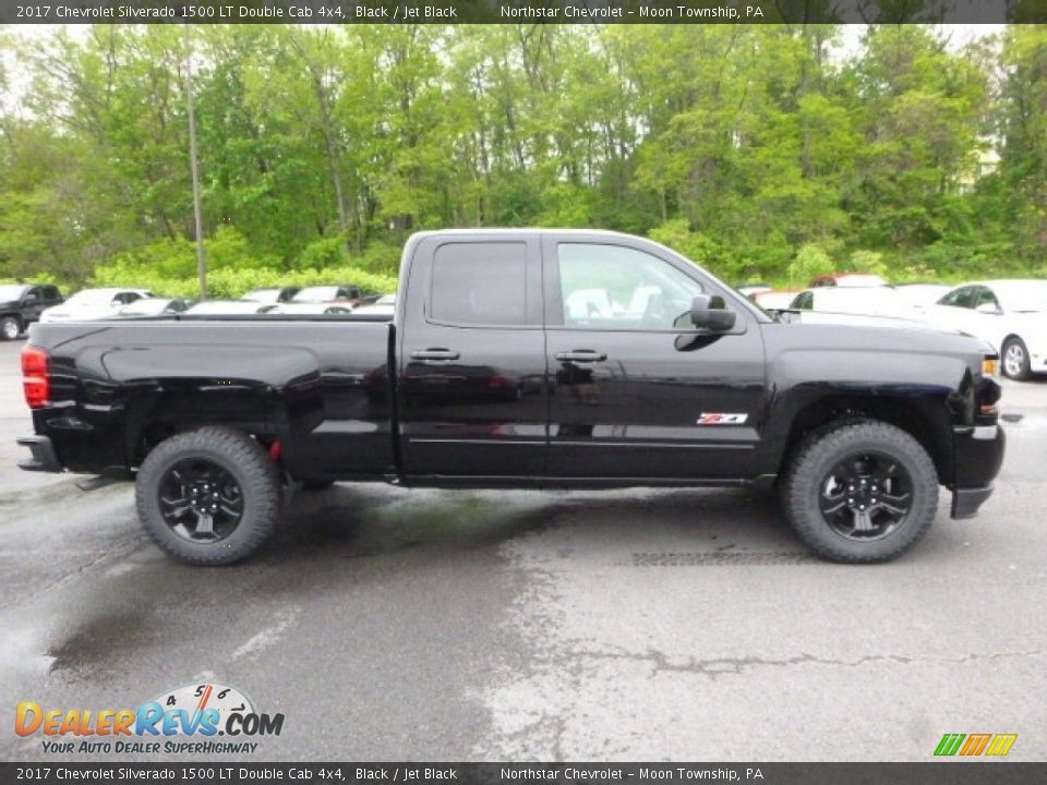 2017 Chevrolet Silverado 1500 LT Double Cab 4x4 Black / Jet Black Photo #6