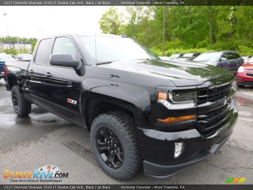 2017 Chevrolet Silverado 1500 LT Double Cab 4x4 Black / Jet Black Photo #7