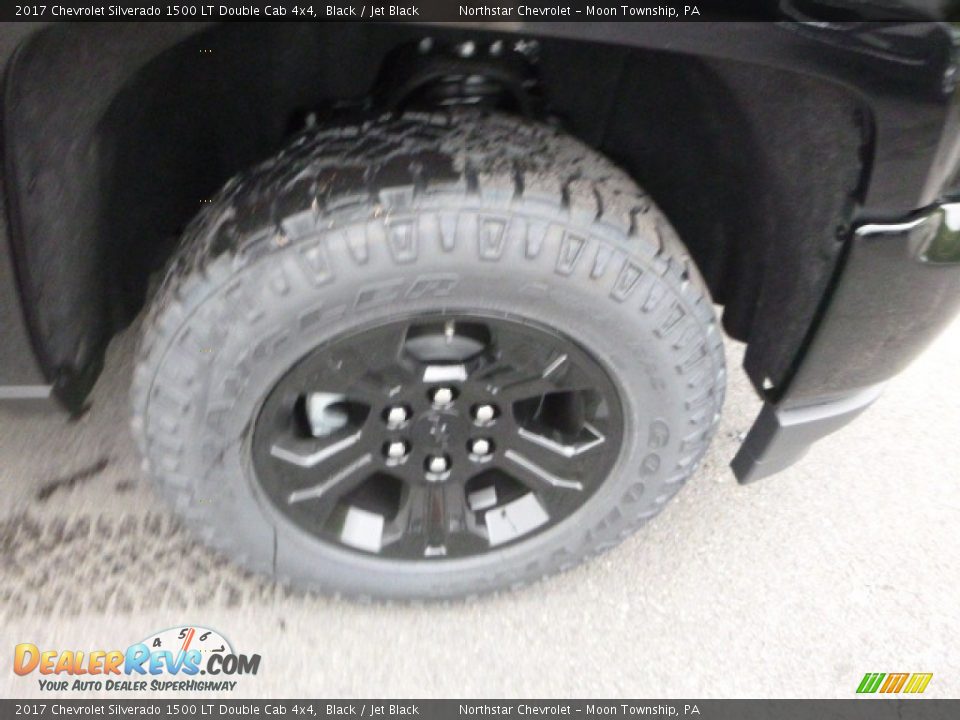 2017 Chevrolet Silverado 1500 LT Double Cab 4x4 Black / Jet Black Photo #9